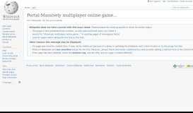 
							         Portal:Massively multiplayer online games - Wikipedia								  
							    