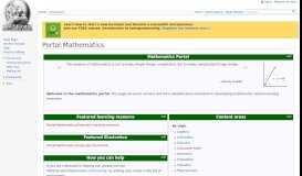 
							         Portal:Mathematics - WikiEducator								  
							    