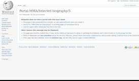 
							         Portal:MMA/Selected biography/5 - Wikipedia								  
							    