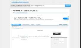 
							         portal.mtdproducts.eu at WI. Portal: Home - Website Informer								  
							    