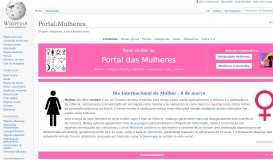 
							         Portal:Mulheres – Wikipédia, a enciclopédia livre								  
							    