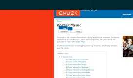 
							         Portal:Music | Chuck Wiki | FANDOM powered by Wikia								  
							    