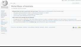 
							         Portal:Music of Australia - Wikipedia								  
							    