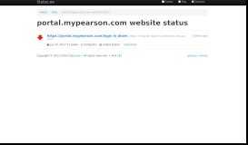 
							         portal.mypearson.com website status • Status.ws								  
							    
