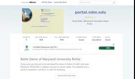 
							         Portal.ndm.edu website. Notre Dame of Maryland University Portal.								  
							    