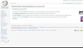 
							         Portal:New Zealand/Did you know/31 - Wikipedia								  
							    