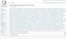 
							         Portal:Niedersachsen/Neue Artikel – Wikipedia								  
							    
