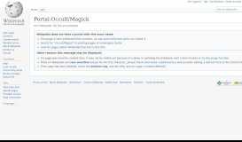 
							         Portal:Occult/Magick - Wikipedia								  
							    