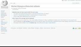 
							         Portal:Olympics/Selected athlete - Wikipedia								  
							    
