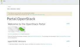 
							         Portal:OpenStack - openSUSE Wiki								  
							    