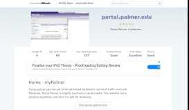 
							         Portal.palmer.edu website. Home - myPalmer.								  
							    