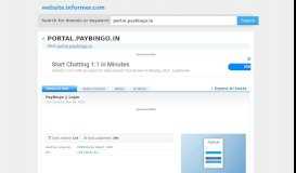 
							         portal.paybingo.in at WI. PayBingo | Login - Website Informer								  
							    