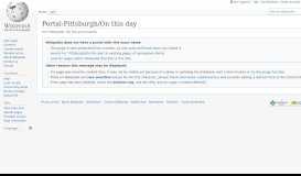 
							         Portal:Pittsburgh/On this day - Wikipedia								  
							    