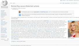 
							         Portal:Pop music/Selected artists - Wikipedia								  
							    