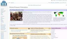 
							         Portal:Primary Education - Wikiversity								  
							    