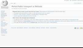 
							         Portal:Public transport in Helsinki - Wikipedia								  
							    