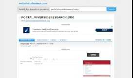 
							         portal.riversideresearch.org at WI. Employee Portal | Riverside Research								  
							    