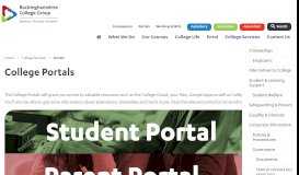 
							         Portals - Buckinghamshire College Group								  
							    