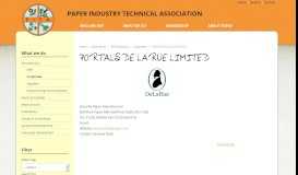
							         PORTALS DE LA RUE LIMITED - PITA - Paper Industry Technical ...								  
							    