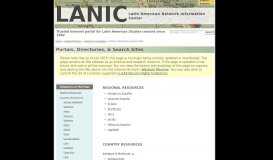 
							         Portals, Directories, & Search Sites in Latin America - LANIC								  
							    