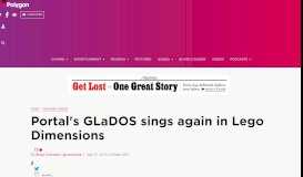 
							         Portal's GLaDOS sings again in Lego Dimensions - Polygon								  
							    
