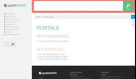 
							         PORTALS - GuestCentric Support Page								  
							    