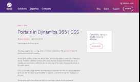 
							         Portals in Dynamics 365 | CSS | Encore Business Solutions								  
							    