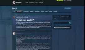 
							         Portals low quality? :: Portal General Discussions - Steam Community								  
							    