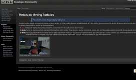 
							         Portals on Moving Surfaces - Valve Developer Community								  
							    