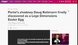 
							         Portal's shadowy Doug Rattmann finally discovered as a Lego ...								  
							    
