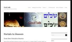 
							         Portals to Heaven - God talk								  
							    