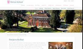 
							         Portals to the Past | Elstree School								  
							    