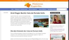 
							         Portals Vells: Drei Finger Bucht auf Mallorca - Mallorcaexperten.de								  
							    