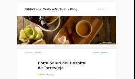 
							         PortalSalud del Hospital de Torrevieja – Biblioteca Médica Virtual – Blog								  
							    