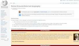 
							         Portal:Schools/Selected biography - Wikipedia								  
							    