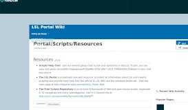 
							         Portal:Scripts/Resources | LSL Portal Wiki | FANDOM powered by Wikia								  
							    