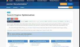 
							         Portal:Search Engine Optimisation - Joomla! Documentation								  
							    