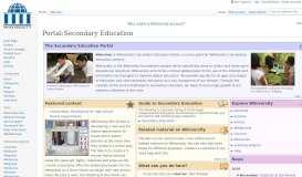
							         Portal:Secondary Education - Wikiversity								  
							    