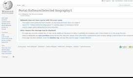 
							         Portal:Software/Selected biography/1 - Wikipedia								  
							    