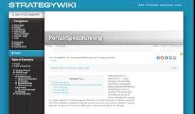 
							         Portal/Speedrunning — StrategyWiki, the video game walkthrough ...								  
							    