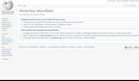 
							         Portal:Star Wars/News - Wikipedia								  
							    