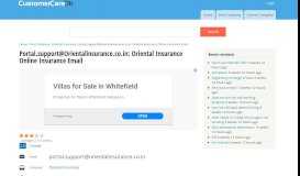 
							         portal.support@orientalinsurance.co.in: Oriental Insurance Online ...								  
							    