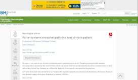 
							         Portal–systemic encephalopathy in a non-cirrhotic patient | Journal of ...								  
							    