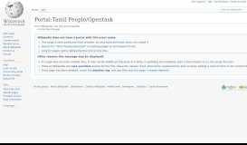 
							         Portal:Tamil People/Opentask - Wikipedia								  
							    