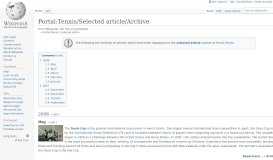 
							         Portal:Tennis/Selected article/Archive - Wikipedia								  
							    