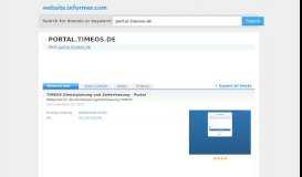 
							         portal.timeos.de at WI. TIMEOS Portal - Website Informer								  
							    