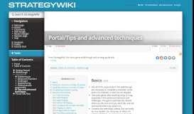 
							         Portal/Tips and advanced techniques — StrategyWiki, the video game ...								  
							    