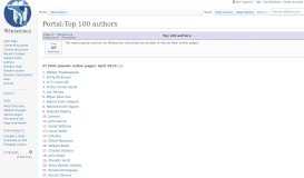 
							         Portal:Top 100 authors - Wikisource								  
							    