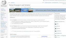 
							         Portal:Transport und Verkehr – Wikipedia								  
							    