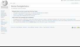 
							         Portal:Twilight/Intro - Wikipedia								  
							    